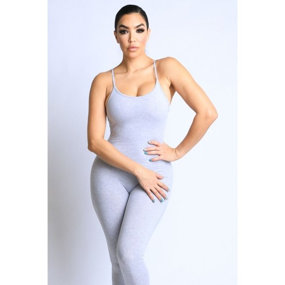 Boutique Pants - Women's Spaghetti Strap Bodycon Tank One Piece Jumpsuits Rompers S M L